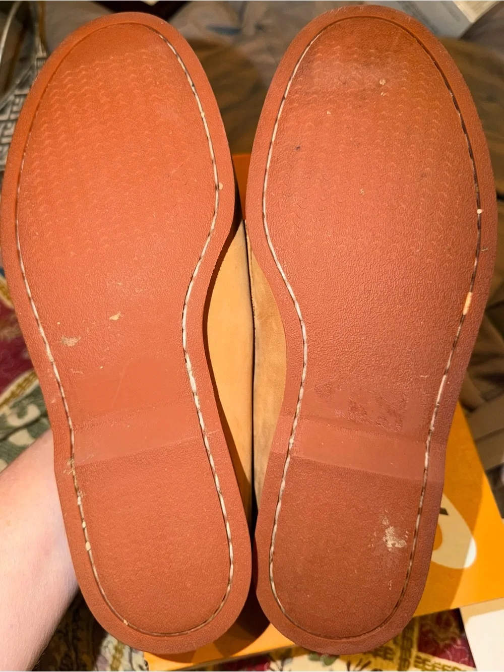 Froats Men’s Classic Tan Leather Boat Shoes size 8